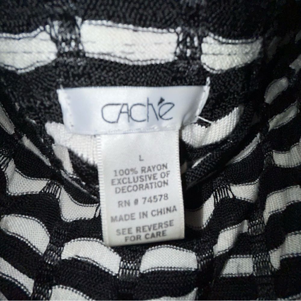 Cache Strapless Knit Woven Top - Picture 3 of 5